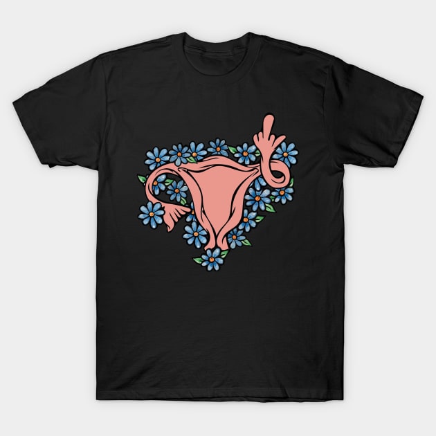 Anatomy Middle Finger T-Shirt by Kevan Hom